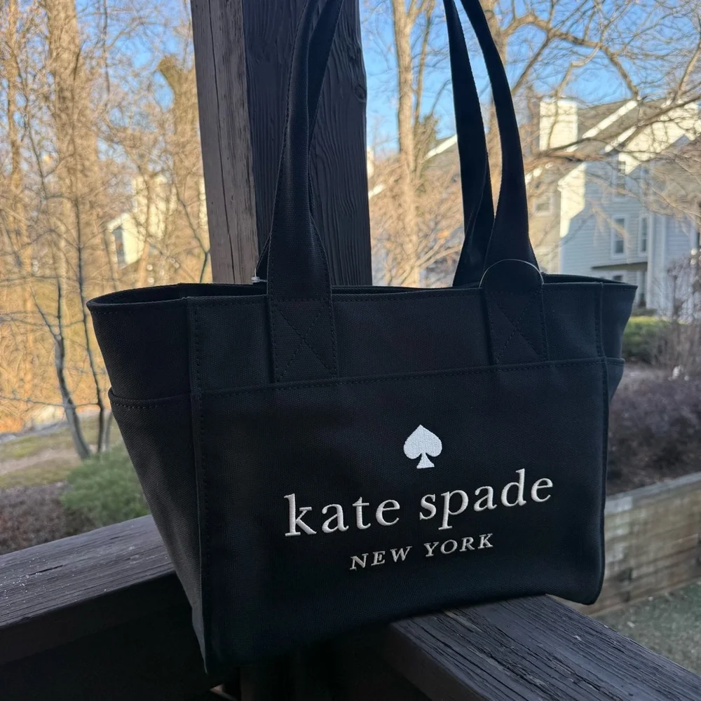 SALE! ⭐ Kate Spade JETT Large Tote Black Canvas KC499 ⭐ NWT
